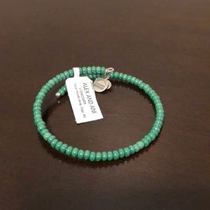 Alex and Ani seed bead bracelet - green